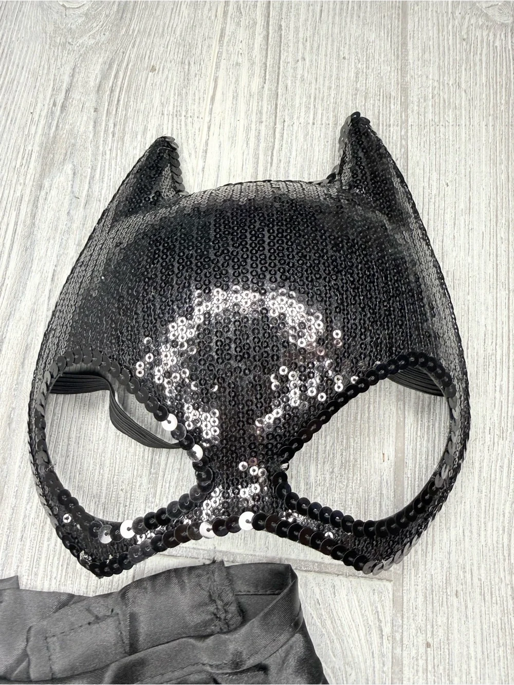 Sequin batgirl mask and cape halloween costume accessories cosplay dress up os